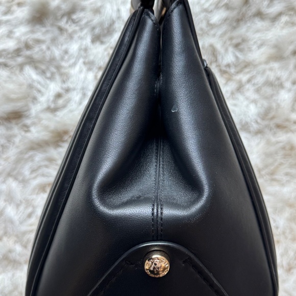 COACH Black Leather & quilted satchel w strap - Excellent condition - Authentic - Picture 9 of 11